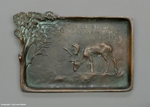 Bronze relief st - bronze,
