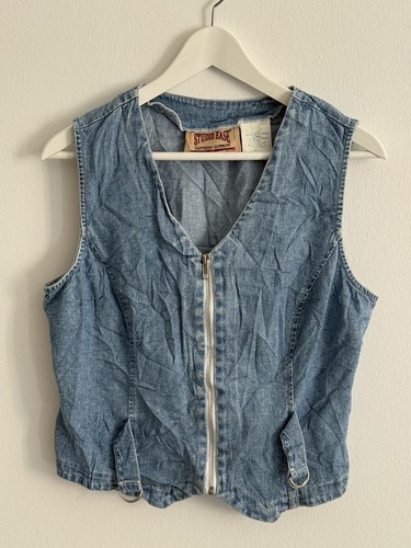Vintage denim weste - denim,