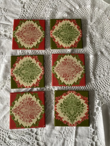 Untersetzer vintage rot - untersetzer, vintage,