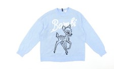 H&M Damen Pullover blau Disney Bambi XS Pulli