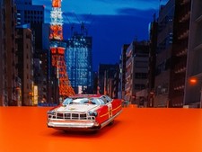 Blechauto Nomura "Fire Chief" ca. 9cm TinToy PennyToy Japan Blechspielzeug