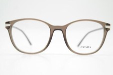 Brille Prada VPR 02W Braun Silber Oval Brillengestell eyeglasses Neu