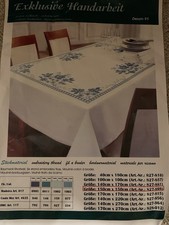 Stickset Tischdecke 150x150 +