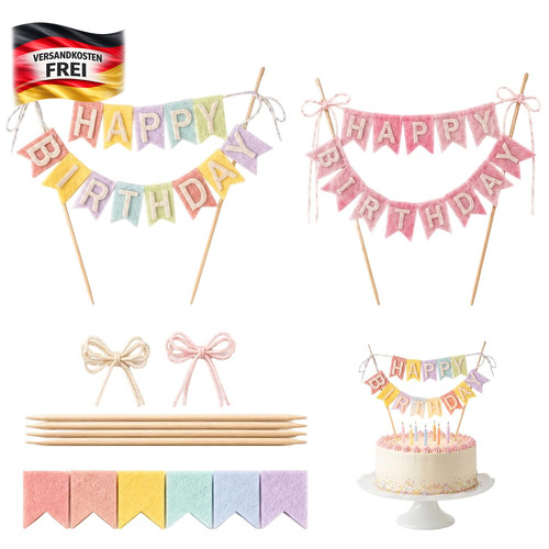 Tortendeko set geburtstag - set,