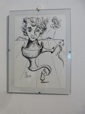 Handzeichnung,  handsigniert