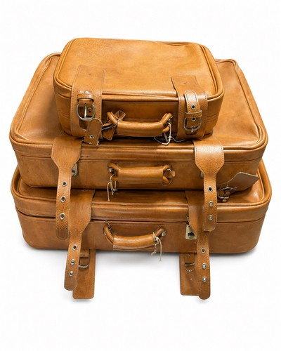 Vintage 3er set hellbraune - vintage,