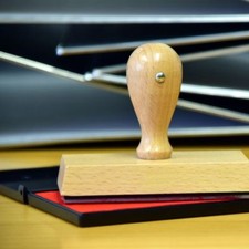 Stempel Holzstempel Firmenstempel Adressstempel 1-8 Zeilen mit Wunschtext