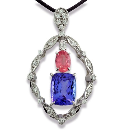 Tansanit brillant anhänger - ,