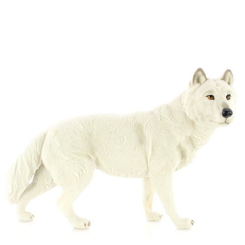 Dekofigur polarwolf weisser - dekofigur,