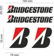 KIT 4 BRIDGESTONE AUFKLEBER SPONSOR DECAL Set Rennrad Yamaha Honda BMW