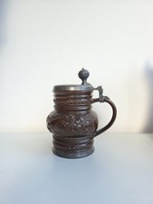 Antik Zinn Keramik Krug