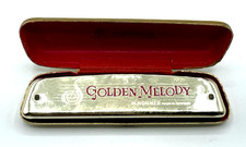 Alte Hohner Golden Melody Mundharmonika C in original Box 50erJ