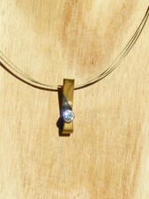 Echtschmuck Unikat - Silber Anhänger/Collier, Kette mit Moissanit