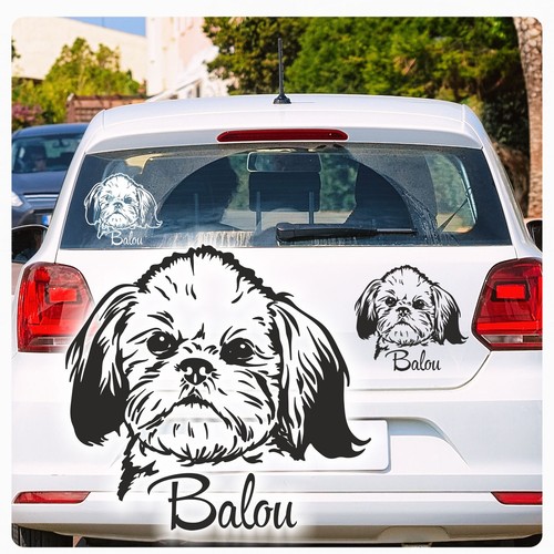 Auto aufkleber shih tzu name - shih,