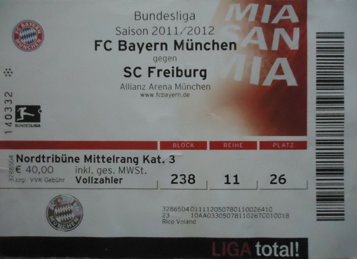 Ticket bundesliga 2011 - ticket,