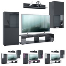 Wohnwand Lowboard Vitrine