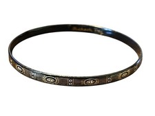 Michaela Frey Armreif Email mit eingebranntem Feingolddekor schwarz 20 cm 2899