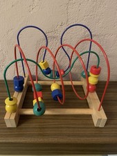 IKEA Motorikschleife Holz Perlenlabyrinth Spielzeug Kinder ab 12 Monate
