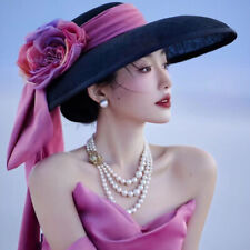 Hepburn Hut für Damen Schwarz