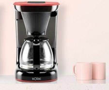 Solac STILLO DRIP CF4032 Designer Kaffeemaschine 1,2L Glaskanne 650W Schwarz Red