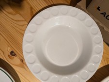 einzelner Suppenteller Kahla DDR Geschirr Teller Punktemuster Keramik Porzellan 