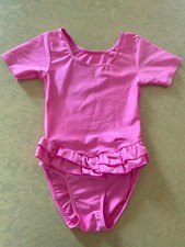 Turnanzug Mädchen kurzarm Gr. 128 pink