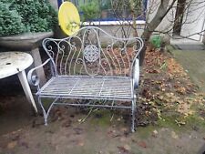 Gartenbank Metallbank Sitzbank Eisenbank Gartenmöbel Antik Design grau braun