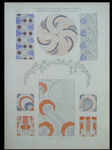 Jugendstil ornamente otto - jugendstil,