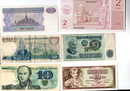 Banknoten aus aller welt - banknoten,