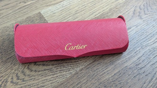 Dunkelrotes hartleder cartier - dunkelrotes,