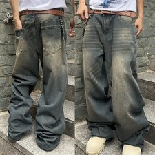 Herren blau abgenutzt weites