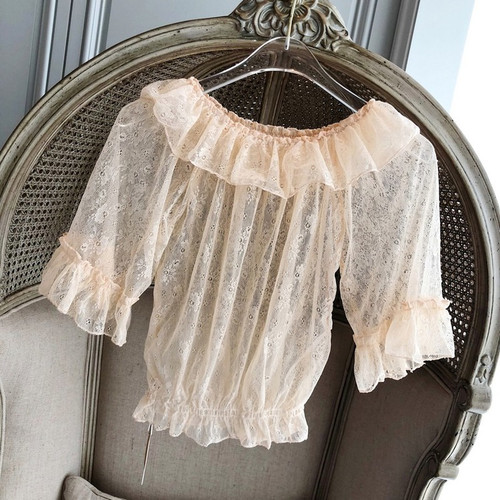 Damen netz lolita shirt - netz,