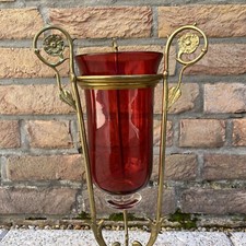 Altes Ewiges Licht Öllampe Kerzenständer Messing Bronze Kirche Sakral Antik