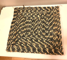 Teppichfliesen / Maisstroh / Blau-Natur Meliert Dunkel / 30 x 30 cm / 20 Stk.