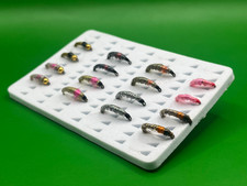 Tschechische Nymphen Mini Set 16 Widerhakenlose Forellen Fliegenfischen...