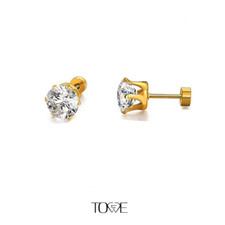 750 Gelbgold Ohrringe weiße