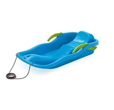 vom Pullach Hof Bob Schlitten Race Schneebob Schneerutscher Kunststoff Blau