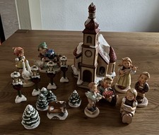 Konvolut Hummel 7 Figuren und Kirche (Rarität)  plus Winterzubehör Goebel