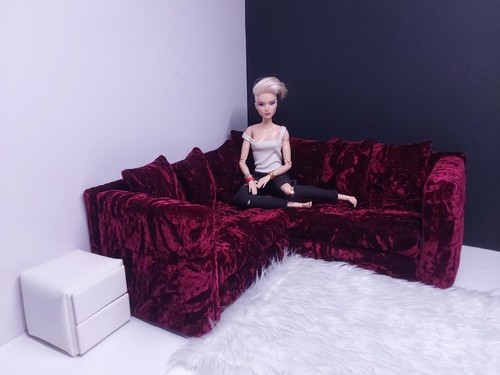 Barbie puppengröße ecksofa - puppengröße,