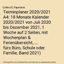 Terminplaner 2020/2021 A4: 18 Monate Kalender 2020/2021 von Juli 2020 bis Dezemb