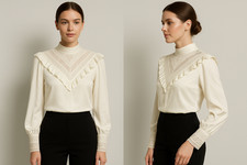 Sandro Damen Bluse S Creme