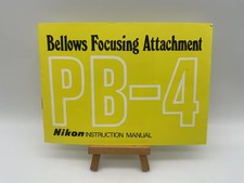 Nikon Bellows Focusing Attachment PB-4 Bedienungsanleitung Englisch