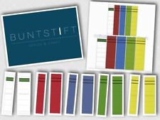 Ordner Rückenschilder selbstklebend kurz-lang /  breit-schmal / weiß u. farbig