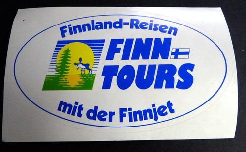 Werbe aufkleber finn tours - finn,