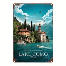 Blechschild comer see - comer, italien