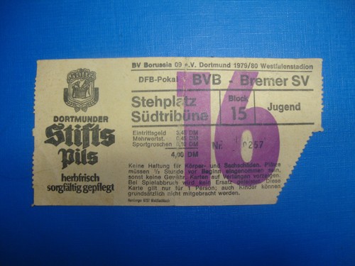 Ticket bvb dortmund - 79/80,