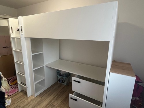 Hochhbett mit schreibtisch - hochhbett,