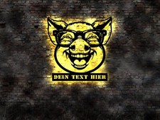 Led deko schwein schlachter - 3d,
