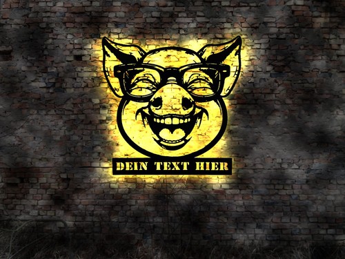 Led deko schwein schlachter - deko,