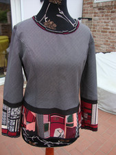 Save the Queen langarm Shirt   Gr M schwarz weiß bordeaux natur